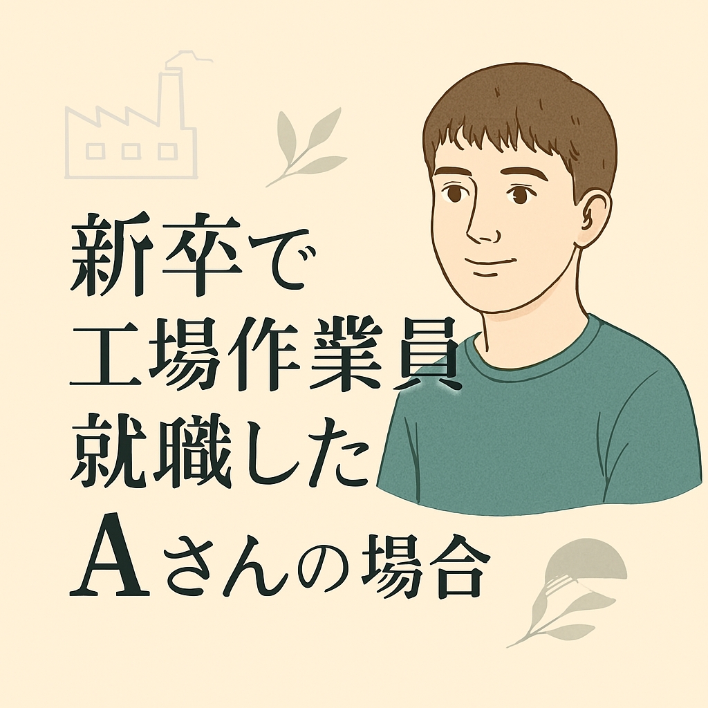 新卒で工場作業員に就職したAさんの場合