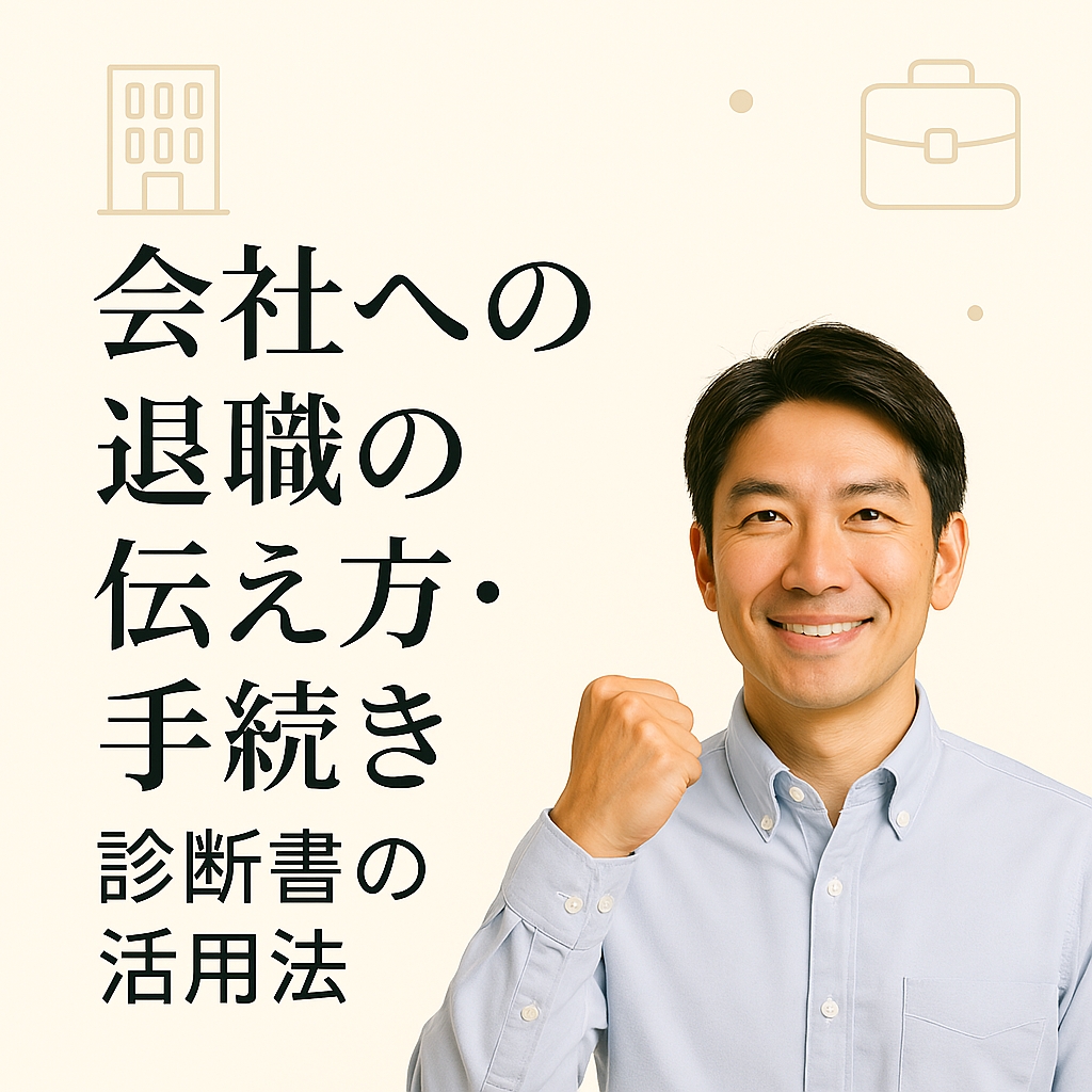 会社への退職の伝え方・手続き・診断書の活用法